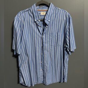 Dockers blue pinstripe short sleeve button up size XL